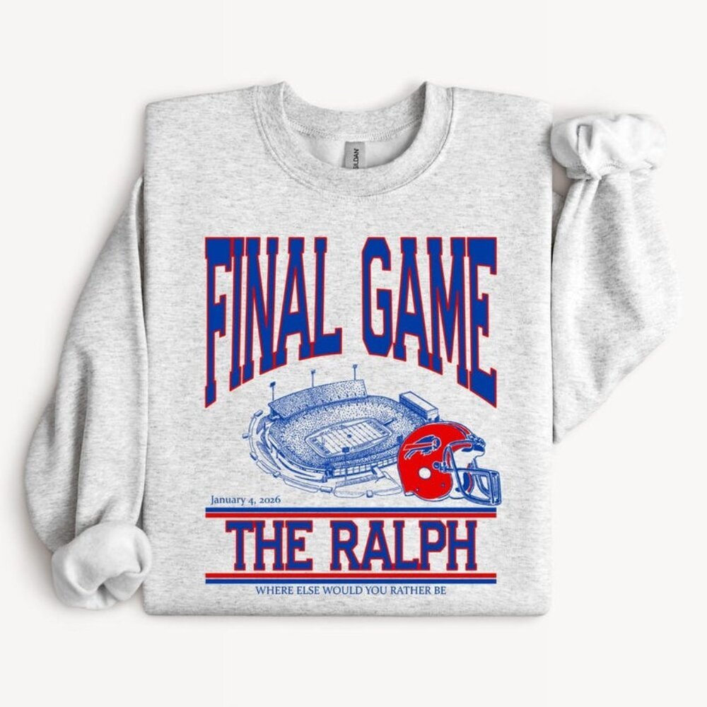 Buffalo Football The Final Game at The Ralph Vintage Buffalo Sweatshirt 91 - Picture 1 of 5